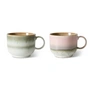 HKliving - 70's teacup, 425 ml, nova (set of 2)