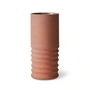 HKliving - Handcarved Terracotta vase, tube