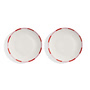 & klevering - Bliss plate, Ø 27 cm, pink / red (set of 2)