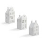 & klevering - Canal Haus tea light holder #2, white (set of 3)