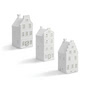 & klevering - Canal Haus tea light holder #1, white (set of 3)