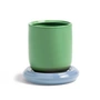 & klevering - Churros Flower pot, Ø 14.5 x 15 cm, green / blue