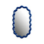 & klevering - Zigzag wall mirror, 24 x 40 cm, blue