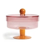 & klevering - Duo Storage jar, Ø 22 x 20 cm, pink / orange