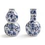 & klevering - Dutch Delight vase 20 x Ø 12 cm, blue / white (set of 2)