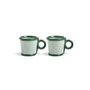 & klevering - Loop mug with handle 100 ml, green (set of 2)