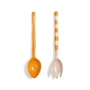 & klevering - Boavista salad servers, orange striped