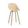 Normann Copenhagen - Mat bar stool 65 cm, hemp / cream