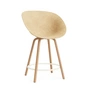 Normann Copenhagen - Mat bar stool with armrests 65 cm, hemp /cream