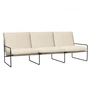 Ferm Living - Desert Outdoor 3-seater sofa, black / off-white (Pure Bouclé)
