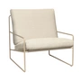 Ferm Living - Desert Outdoor armchair, cashmere / off-white (Pure Bouclé)