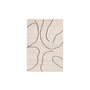 Ferm Living - Gesso jute rug, 140 x 200 cm, off-white / dark fig
