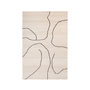 Ferm Living - Gesso jute rug, 170 x 240 cm, off-white / dark fig