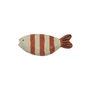 Ferm Living - Harbour Coat hook, fish stripes, baked clay / light cele