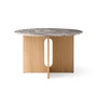 Audo - Androgyne Dining table Ø 120 cm, natural oak / Galaxy gray marble table top