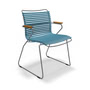 HOUE - CLICK Outdoor Dining armchair with low backrest, petrol