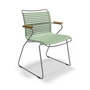 HOUE - CLICK Outdoor Dining armchair with low backrest, dusty green