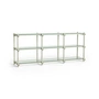 HAY - Woody Low sideboard, beech smokey grey / clear glass