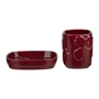 Marimekko - Unikko bathroom accessory set, burgundy