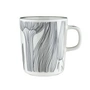 Marimekko - Oiva Kukat Puhkeavat mug with handle, 250 ml, white / black / forest green