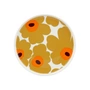 Marimekko - Oiva Unikko Plate Ø 20 cm, white / caramel / warm orange