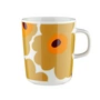 Marimekko - Oiva Unikko Mug with handle, 250 ml, white / caramel / warm orange
