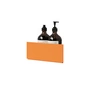 Nichba Design - Corner wall shelf, orange