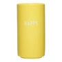 Design Letters - AJ Favourite Porcelain vase, Happy / yellow