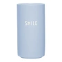 Design Letters - AJ Favourite Porcelain vase, Smile / dusty blue