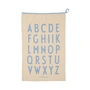 Design Letters - Premium Classic tea towel, natural / light blue