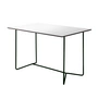 Grythyttan - High Tech garden table 110 x 70 cm, white / black
