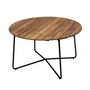 Grythyttan - 9A 120 Garden table Ø 120 cm, natural teak / black