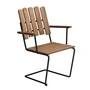 Grythyttan - A2 garden armchair, natural teak / black