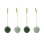 House Doctor - Mach Ornament, Ø 4 cm, dark green / mint green (set of 4)