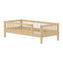 Flexa - Classic Single bed with fall-out protection and cross struts, 90 x 200 cm, natural pine