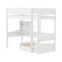 Flexa - White loft bed incl. desk, h 184 cm, white