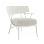 Kartell - A.I. Outdoor Lounge Chair, white / white-beige (fabric twill)