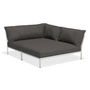 HOUE - Level 2 Cozy Sofa, left, muted white / dark gray basic