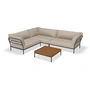 HOUE - Level 2 Lounge set 7, incl. side table, dark grey / ash