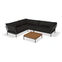 HOUE - Level 2 Lounge set 7, incl. side table, dark grey / charcoal