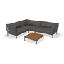 HOUE - Level 2 Lounge set 7, incl. side table, dark grey / dark grey basic