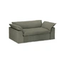HKliving - Nomad sofa, 2-seater, linen / army green