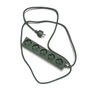 Pedestal - Power Beam, 5 meter multiple socket outlet, mossy green