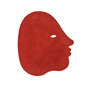 nanimarquina - Talk Talk wool rug, small, 85 x 95 cm, brick red