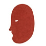 nanimarquina - Talk Talk wool rug, medium, 100 x 140 cm, brick red