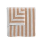 Blomus - Arto Bath towel, 140 x 70 cm, wide stripes, micro chip / tan