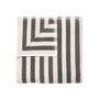 Blomus - Arto Bath towel, 140 x 70 cm, wide stripes, moonbeam / magnet