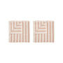 Blomus - Arto guest towel, 50 x 30 cm, moonbeam / amber brown (set of 2)