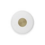 Northern - Glint LED wall light, small, opal white / brass, Ø 25 cm