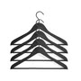 HAY - Soft Coat Coat hanger with bar, slim, black (set of 4)